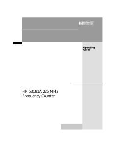 HP 53181A 225 MHz Frequency Counter