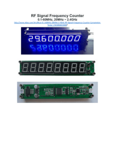 RF Signal Frequency Counter