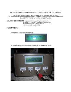 PIC16F628A BASED FREQUENCY COUNTER FOR UP