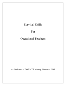Survival Skills For Occasional Teachers