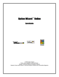 QuickGuide - Option Wizard