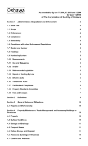 Property Standards By-law 1-2002