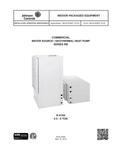 Series RB Indoor Packaged Equipment Commercial Water Source