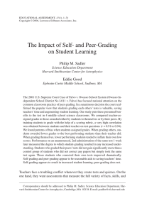 The Impact of Self- and Peer-Grading on Student Learning
