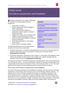 CADQ Guide Formative assessment and feedback