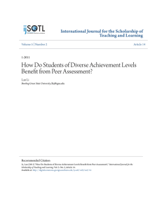 How Do Students of Diverse Achievement Levels Benefit from Peer