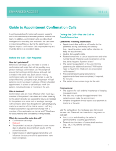 Guide to Appointment Confirmation Calls