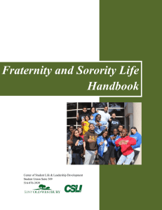 Fraternity and Sorority Life Handbook