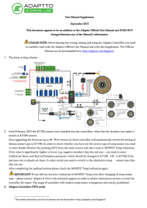 User Manual Supplement. September 2015 This document appears