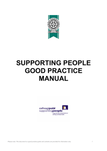 supporting people good practice manual