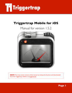 Triggertrap Mobile for iOS Manual for version 1.5.2