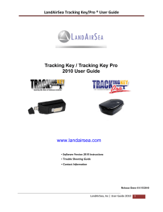 LandAirSea Tracking Key/Pro ® User Guide - Surveillance