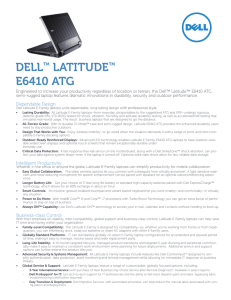 DELL LATITUDE E6410 ATG - i.dell.com... the Dell™ Latitude