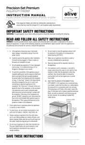 IMPORTANT SAFETY INSTRUCTIONS READ AND FOLLOW