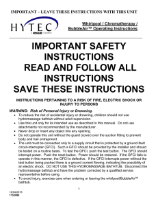 IMPORTANT SAFETY INSTRUCTIONS READ AND