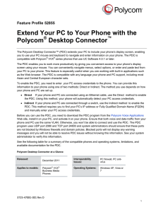 Extend Your PC to Your Phone with the Polycom