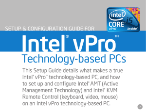 Setup and Configuration Guide for Intel vPro Technology