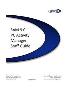 SAM 9.0 PC Activity Manager Staff Guide