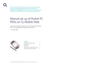 Manual Set Up Of Pocket PC PDAs On ø Mobile Web