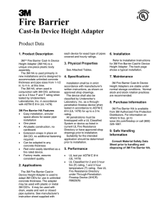 Fire Barrier Cast-In Device Height Adapter