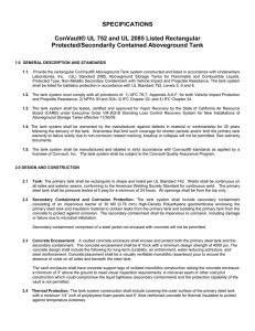 Convault UL752 Level 8 Specifications