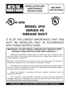 model ipic series 4g grease duct - Metal