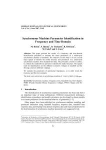 Synchronous Machine Parameter Identification in