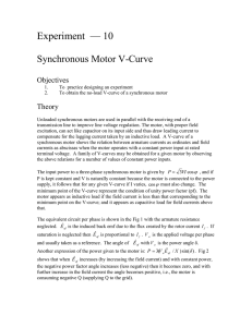 Experiment 7: Synchronous Motor V-Curve
