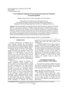 A New Method for Estimation of Large Synchronous Generator