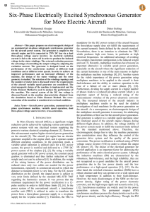 Six-phase electrically excited synchronous generator for more