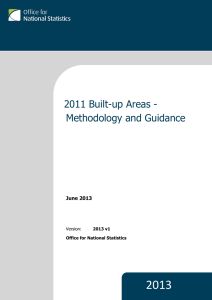 Built-up Area User Guidance - Office for National Statistics