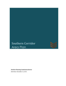 Southern Corridor Area Plan