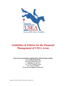 Area Financial Guidelines