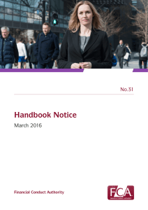 FCA Handbook Notice 31