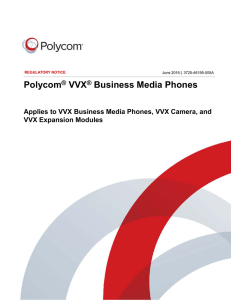 Regulatory Notice for Polycom VVX Business