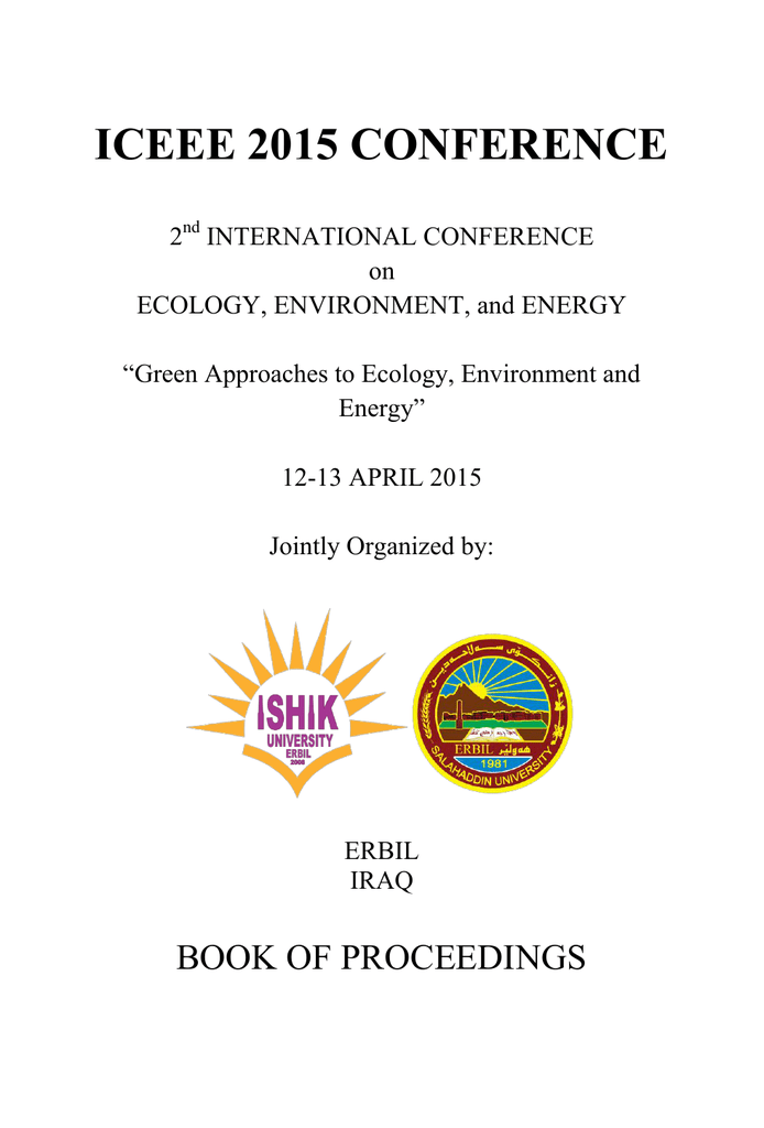 Iceee 2015 Ishik University