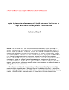 A Rally Software Development Corporation Whitepaper
