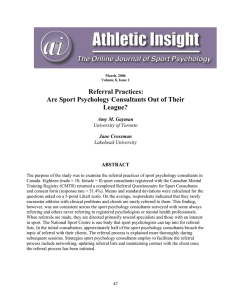 Referral Practices - Athletic Insight