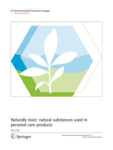 Naturally toxic: natural substances used in personal care products