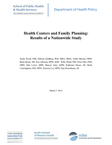 Health Centers and Family Planning: Results of a Nationwide Study