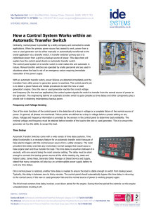 How a Control System Works within an Automatic Transfer Switch