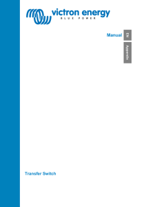 Instruction Manual - VE Transfer Switch