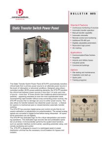 Static Transfer Switch Power Panel