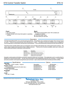 STS Control Transfer Switch STS-12