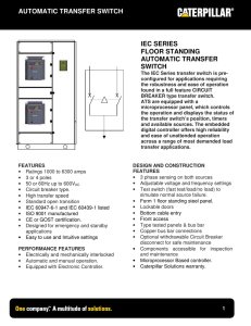 AUTOMATIC TRANSFER SWITCH IEC SERIES FLOOR STANDING
