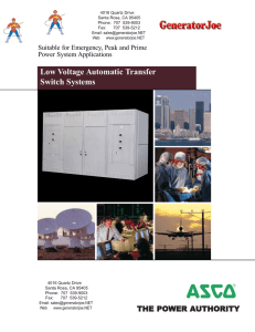 Low Voltage Automatic Transfer Switch Systems