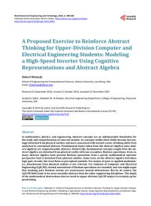 A Proposed Exercise to Reinforce Abstract Thinking for Upper