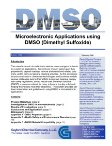 Microelectronic Applications using DMSO (Dimethyl Sulfoxide)