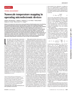 Nanoscale temperature mapping in operating microelectronic devices