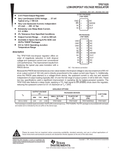 TPS71025 - Low-Dropout Voltage Regulator